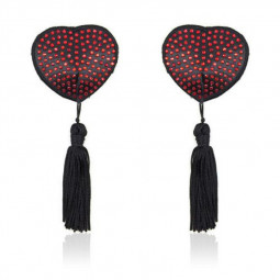 SHINE RED NIPPLES TASSELS