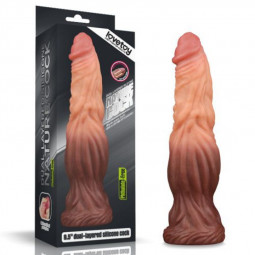 9.5" DUAL LAYERED PLATINUM SILICONE DILDO