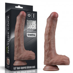 LOVETOY DUAL LAYERED SILICONE COCK 8.5