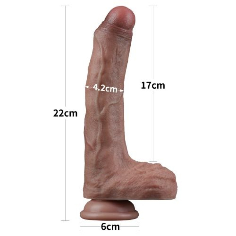 LOVETOY DUAL LAYERED SILICONE COCK 8.5