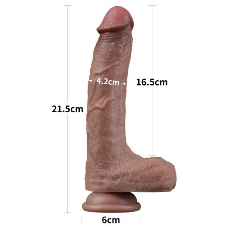 LOVETOY DUAL LAYERED SILICONE COCK 8.5