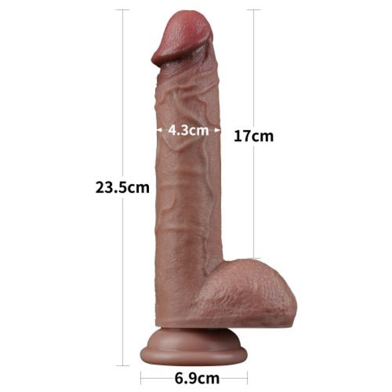 LOVETOY DUAL LAYERED SILICONE COCK 9