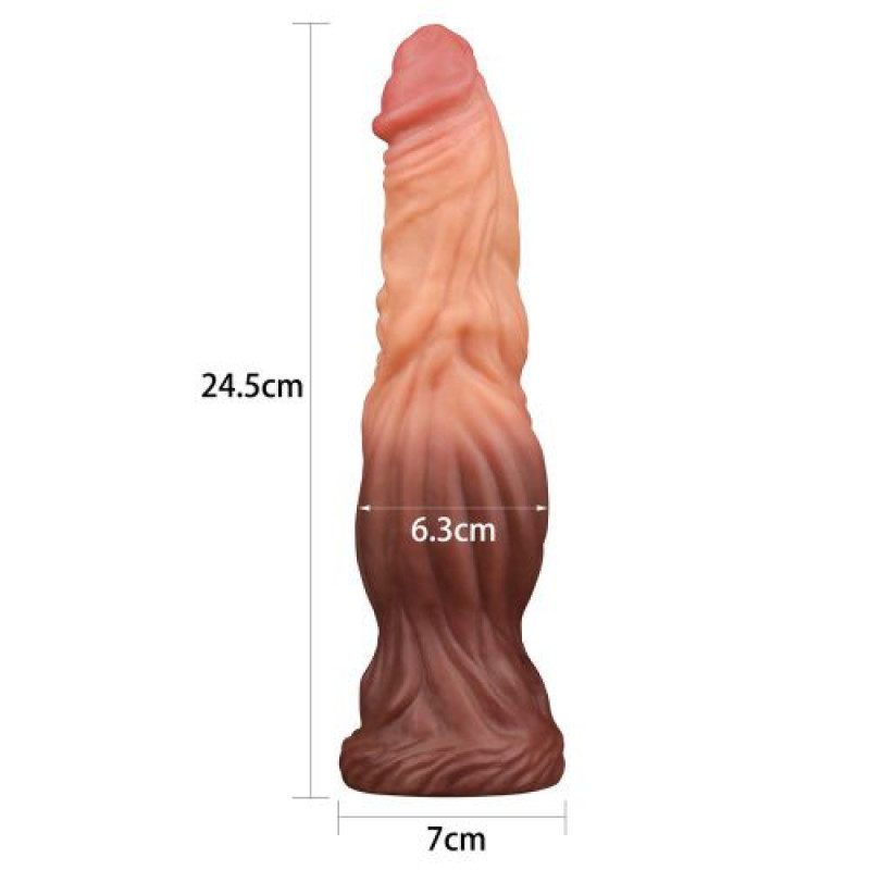 PLATINUM SILICONE 9.5" LAYERED DILDO
