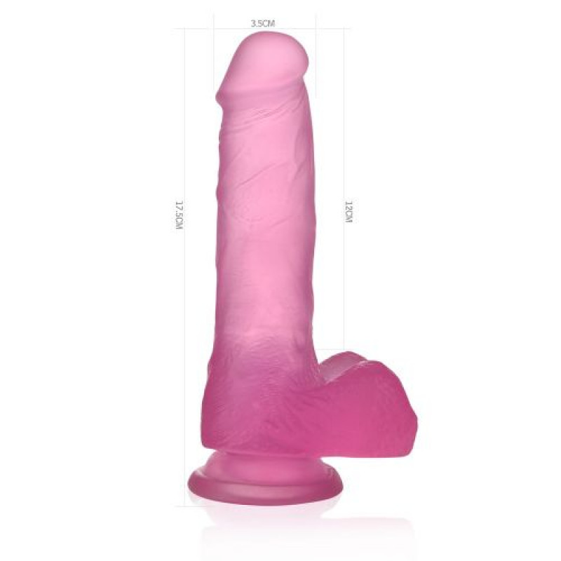 DILDO JELLY CRYSTAL ROSA