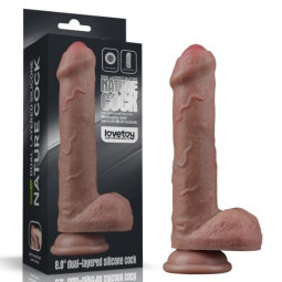 LOVETOY DUAL LAYERED SILICONE COCK 8