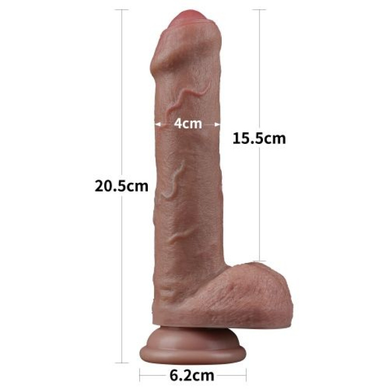 LOVETOY DUAL LAYERED SILICONE COCK 8