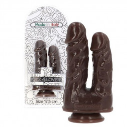 CAIN Y ABEL DILDO DOBLE MARRON