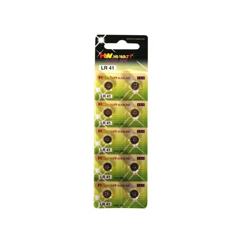 BLISTER 10 BATTERIES LR41